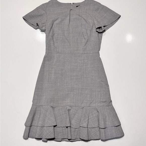 Banana Republic Fit & Flare Midi Ruffle Wool Dress petite - Picture 4 of 6